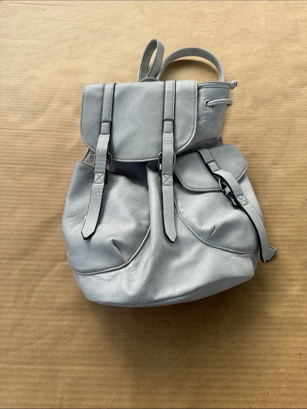 Light Gray Backpack Purse - Casual Everyday Style